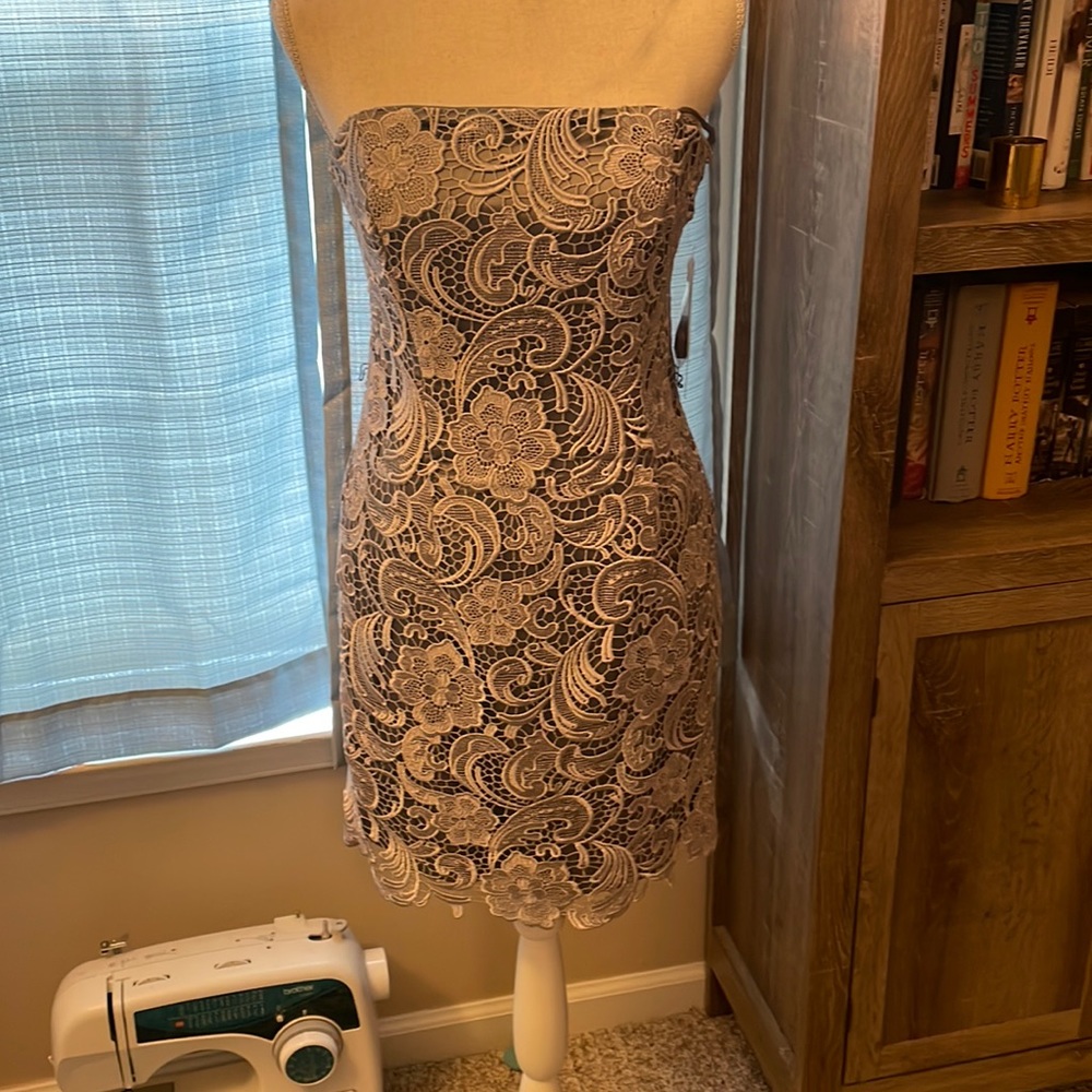 Adrianna paper silver/grey dress
